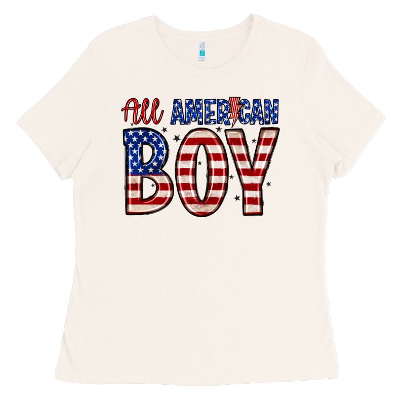 All American Boy Ladies Tee by Zillion Design Studio | Teevron