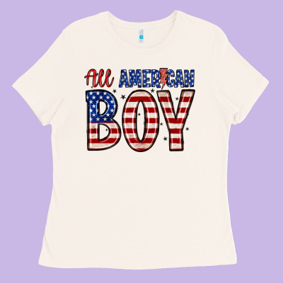 All American Boy Ladies Tee Designed By Zillion Design Studio