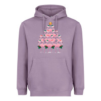 Lavender Christmas Tree Flamingo Heavyweight Hoodie - Bettercallsaul