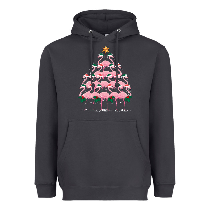 Christmas Tree Flamingo Heavyweight Hoodie by Bettercallsaul | Teevron