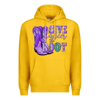 Lemon Give Cancer the boot purple ribbon Premium Hoodie - NancyCooperArtShop