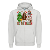 Dove Grey tis' the season american football christmas cakes bbs Zipper Hoodie - BundleAndBundleShop