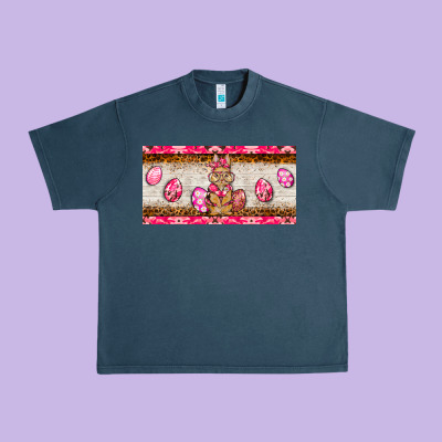 Pink Camouflage Egg Hunter Bunny   License Plate Urban Heavy Tee Designed By Barkaloodesign