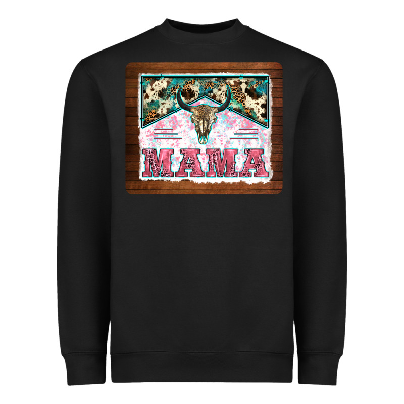 Western Bull Skull Mama Mousepad Heavyweight Sweatshirt by BarkalooDesign | Teevron