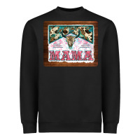 Black western bull skull mama mousepad Heavyweight Sweatshirt - BarkalooDesign