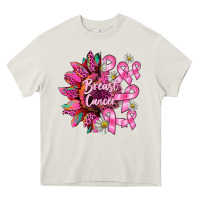 Cream breast cancer sunflower Heavy Core Tee - BarkalooDesign