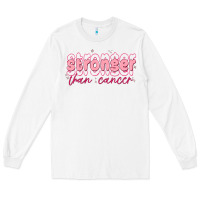 White stronger than cancer Long Sleeve Tee - MaliasSmallBusiness