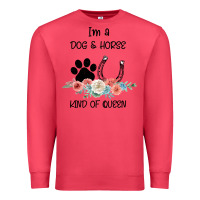 Cardinal I'm A Dog & Horse Kind Of Queen Pet Lover Owner Premium Sweatshirt - Bettercallsaul