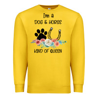 Lemon I'm A Dog & Horse Kind Of Queen Pet Lover Owner Premium Sweatshirt - Bettercallsaul