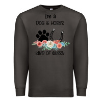 Smoke I'm A Dog & Horse Kind Of Queen Pet Lover Owner Premium Sweatshirt - Bettercallsaul