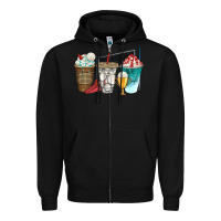 Black western volleyball coffee cups bbs Zipper Hoodie - BundleAndBundleShop