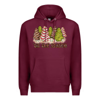 Burgundy tis the season little debbie tree cakes Premium Hoodie - JahusDesignShop