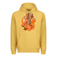 Antique Gold Kidney Cancer diva orange ribbon Premium Hoodie - NancyCooperArtShop