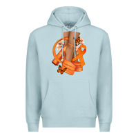 Blue Mist Kidney Cancer diva orange ribbon Premium Hoodie - NancyCooperArtShop