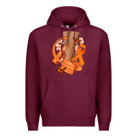 Burgundy Kidney Cancer diva orange ribbon Premium Hoodie - NancyCooperArtShop