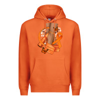Carrot Kidney Cancer diva orange ribbon Premium Hoodie - NancyCooperArtShop