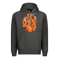 Charcoal Heather Kidney Cancer diva orange ribbon Premium Hoodie - NancyCooperArtShop