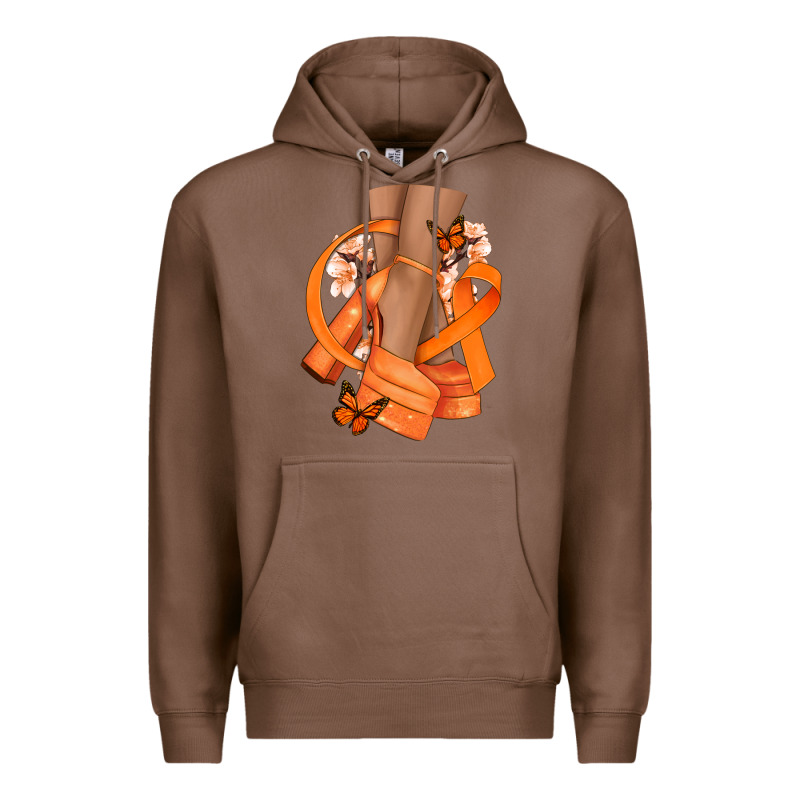 Kidney Cancer Diva Orange Ribbon Premium Hoodie by NancyCooperArtShop | Teevron