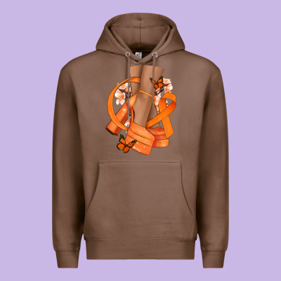 Kidney Cancer Diva Orange Ribbon Premium Hoodie Designed By Nancycooperartshop
