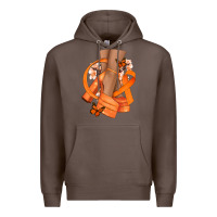 Coffee Kidney Cancer diva orange ribbon Premium Hoodie - NancyCooperArtShop