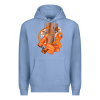 Colony Blue Kidney Cancer diva orange ribbon Premium Hoodie - NancyCooperArtShop