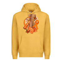 Mustard Kidney Cancer diva orange ribbon Premium Hoodie - NancyCooperArtShop