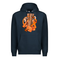 Navy Kidney Cancer diva orange ribbon Premium Hoodie - NancyCooperArtShop
