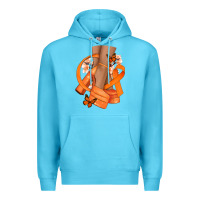 Ocean Blue Kidney Cancer diva orange ribbon Premium Hoodie - NancyCooperArtShop