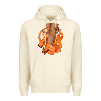 Sandshell Kidney Cancer diva orange ribbon Premium Hoodie - NancyCooperArtShop