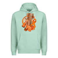 Seafoam Kidney Cancer diva orange ribbon Premium Hoodie - NancyCooperArtShop