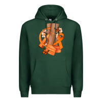 Sports Green Kidney Cancer diva orange ribbon Premium Hoodie - NancyCooperArtShop