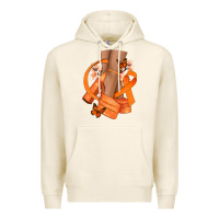 Tofu Kidney Cancer diva orange ribbon Premium Hoodie - NancyCooperArtShop