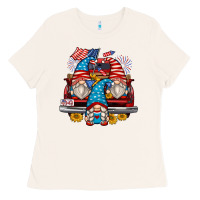 4th Of July Gnomes Farm Truck Ladies Tee | Teevron