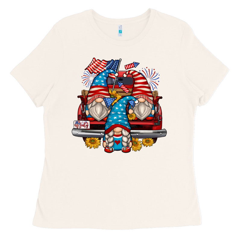 4th Of July Gnomes Farm Truck Ladies Tee by Zillion Design Studio | Teevron