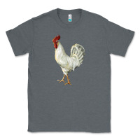 Charcoal Heather Leghorn Rooster Classic Tee - LillyAllenDesigns