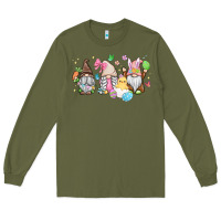 Army Green easter gnomies Long Sleeve Tee - MaliasSmallBusiness