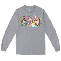 Heather Grey easter gnomies Long Sleeve Tee - MaliasSmallBusiness