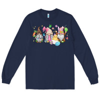 Navy easter gnomies Long Sleeve Tee - MaliasSmallBusiness