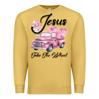 Antique Gold Leopard Floral Pink Car Jesus Take The Wheel Premium Sweatshirt - Bettercallsaul