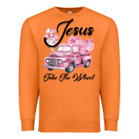 Carrot Leopard Floral Pink Car Jesus Take The Wheel Premium Sweatshirt - Bettercallsaul
