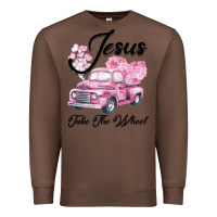 Chestnut Leopard Floral Pink Car Jesus Take The Wheel Premium Sweatshirt - Bettercallsaul