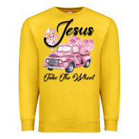 Lemon Leopard Floral Pink Car Jesus Take The Wheel Premium Sweatshirt - Bettercallsaul
