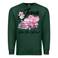 Sports Green Leopard Floral Pink Car Jesus Take The Wheel Premium Sweatshirt - Bettercallsaul