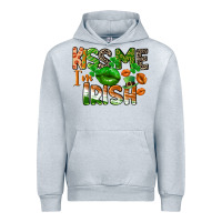 Heather Grey Kiss me i am irish St. Patrick's Day Urban Hoodie - CowGirlArtShop