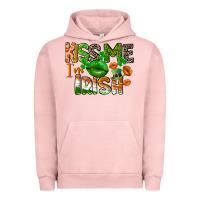 Pigment Salmon Kiss me i am irish St. Patrick's Day Urban Hoodie - CowGirlArtShop
