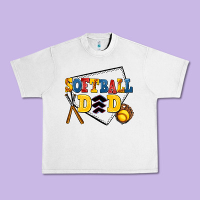Softball Dad Urban Heavy Tee Designed By Adodesignshop