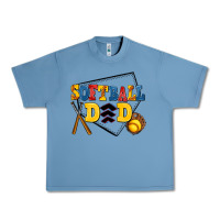 Pebble Blue softball dad Urban Heavy Tee - AdoDesignShop