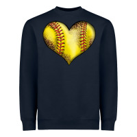 Navy softball heart Heavyweight Sweatshirt - LillyAllenDesigns
