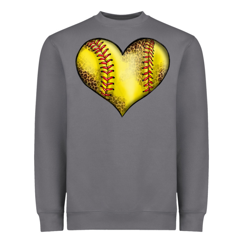 Softball Heart Heavyweight Sweatshirt by LillyAllenDesigns | Teevron