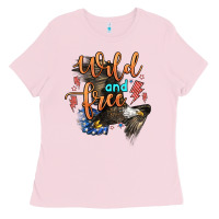 Bubblegum Pink wild and free Ladies Tee - Zillion Design Studio
